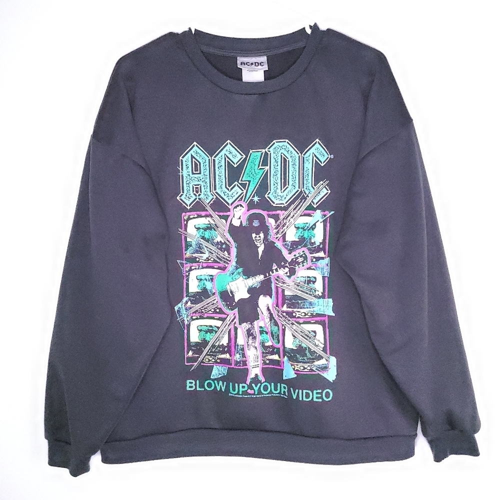 ACDC Blow Up Your Video Crew Neck Sweatshirt Men's Large